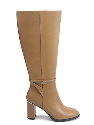 بوت پاشنه دار زنانه شتری مدل ORTENS 5PR ناین وست تصویر ۱