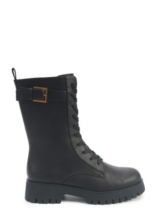 نیم بوت ارتشی زنانه مشکی مدل GREG 5PR ناین وست تصویر ۱