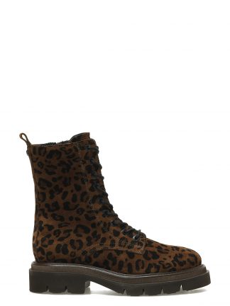 نیم بوت ارتشی زنانه طرح پلنگی مدل RUSSIN2 5PR ناین وست تصویر ۱