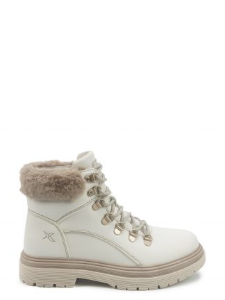 نیم بوت زنانه بژ خز دار مدل CHESY 5PR کینتیکس تصویر ۱