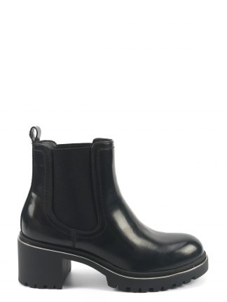 نیم بوت پاشنه دار زنانه مشکی دو طرف کش مدل TORO 5PR اینجی تصویر ۱