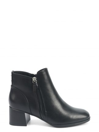 نیم بوت پاشنه دار زنانه مشکی زیپدار مدل STAR 5PR اینجی تصویر ۱