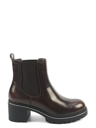 نیم بوت پاشنه دار زنانه قهوه ای دو طرف کش مدل TORO 5PR اینجی تصویر ۱