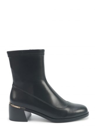 نیم بوت پاشنه دار زنانه مشکی مدل STRADA 5PR ناین وست تصویر ۱