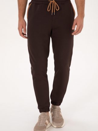 شلوار راحتی مردانه قهوه ای تیره یو اس پولو