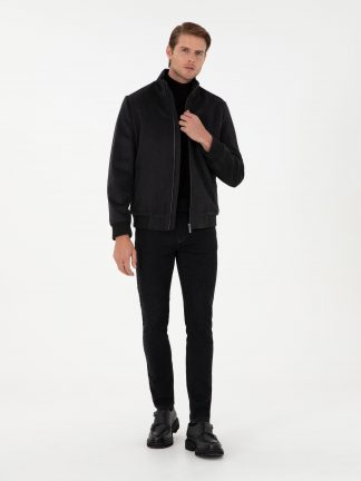 کاپشن مردانه خاکستری تیره پیرکاردین