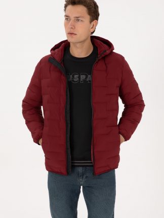 کاپشن مردانه زرشکی یو اس پولو