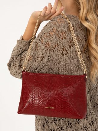 کیف دستی زنانه آجری یو اس پولو