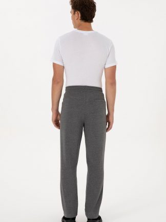 شلوار راحتی مردانه خاکستری تیره یو اس پولو