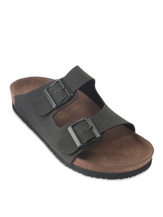 صندل مردانه مشکی دوبنده سگکدار مدل LENS اسلازنگر تصویر ۱