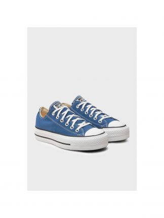 کفش کتانی زنانه آبی مدل Trampki Chuck Taylor All Star Lift Platfo کانورس تصویر ۱