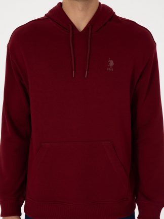 هودی مردانه زرشکی یو اس پولو
