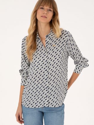 شومیز زنانه سرمه ای یو اس پولو