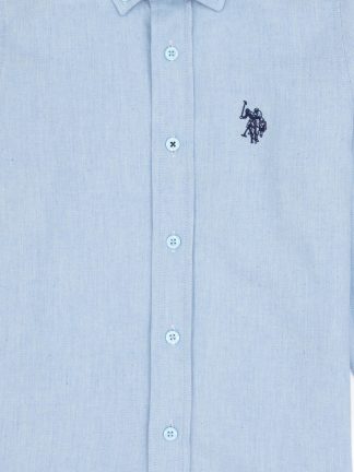 پیراهن پسرانه آبی روشن یو اس پولو