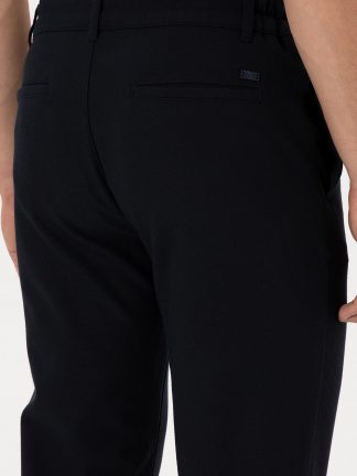 شلوار کتان مردانه سرمه ای یو اس پولو