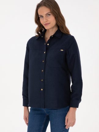 شومیز زنانه سرمه ای یو اس پولو