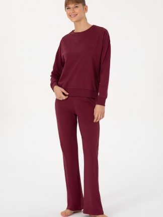 لباس راحتی زنانه آلبالویی یو اس پولو