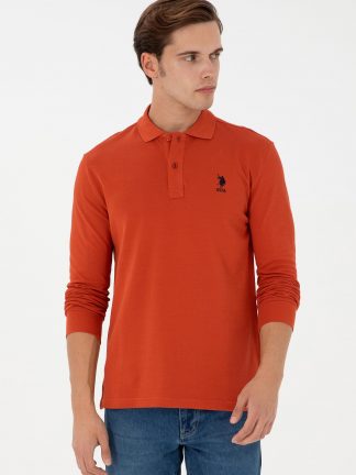 سویشرت مردانه آجری یو اس پولو