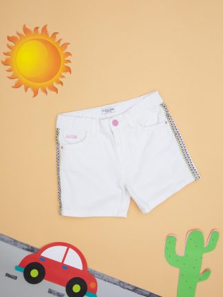 شلوارک دخترانه سفید یو اس پولو