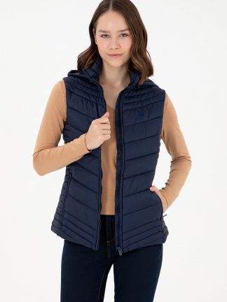 جلیقه زنانه سرمه ای یو اس پولو