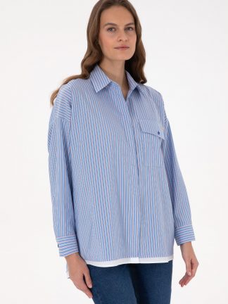 شومیز زنانه آبی تیره یو اس پولو