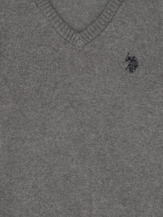 پلیور پسرانه خاکی ملانژ یو اس پولو