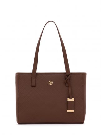 کیف دستی زنانه قهوه ای روشن یو اس پولو