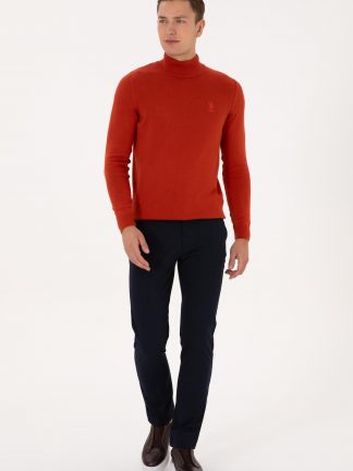 شلوار کتان مردانه سرمه ای یو اس پولو