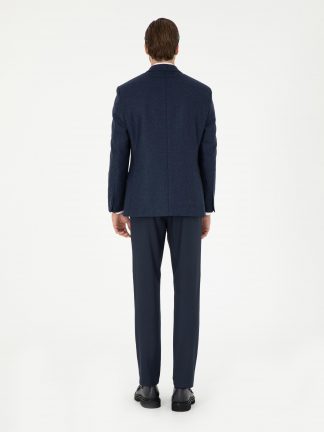 شلوار پارچه ای مردانه سرمه ای پیرکاردین