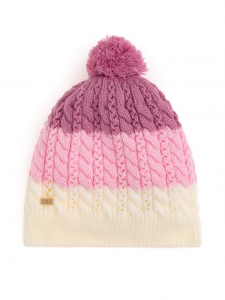 کلاه بافت دخترانه صورتی یو اس پولو