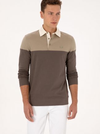 سویشرت مردانه خاکی روشن یو اس پولو