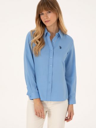 شومیز زنانه آبی روشن یو اس پولو