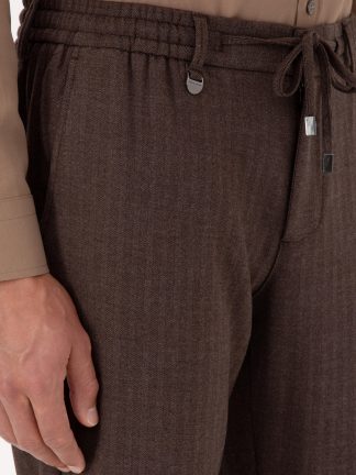 شلوار پارچه ای مردانه قهوه ای روشن پیرکاردین