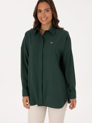 شومیز زنانه سبز تیره یو اس پولو