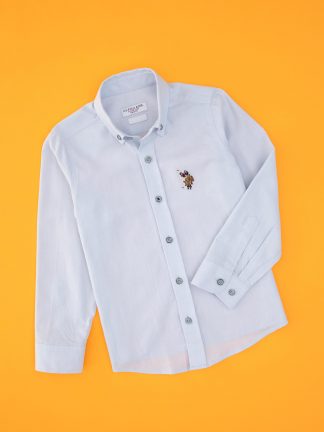 پیراهن پسرانه آبی روشن یو اس پولو