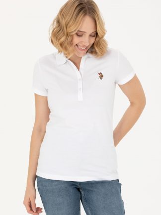 پولوشرت زنانه سفید یو اس پولو