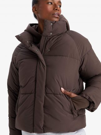 کاپشن زنانه قهوه ای دفکتو تصویر ۱