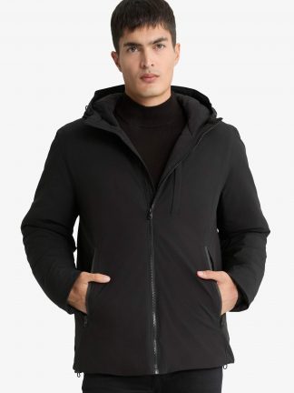 کاپشن مردانه مشکی دفکتو تصویر ۱