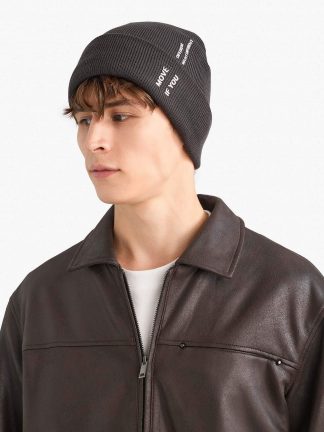 کلاه بافت مردانه خاکستری تیره دفکتو تصویر ۱