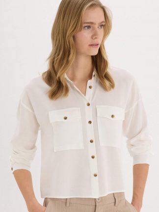 شومیز زنانه سفید دفکتو تصویر ۱