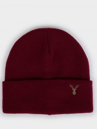 کلاه بافت مردانه زرشکی دفکتو تصویر ۱