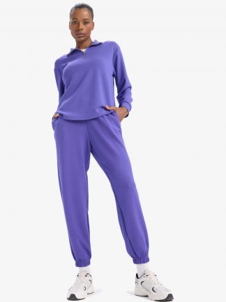 شلوار جاگر زنانه ارغوانی دفکتو تصویر ۱