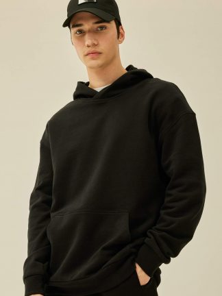 هودی مردانه مشکی دفکتو تصویر ۱