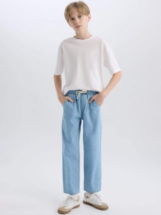 شلوار جین پسرانه آبی روشن دفکتو