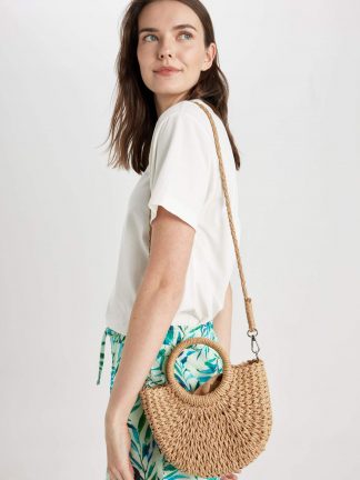 کیف زنانه بژ دفکتو تصویر ۱