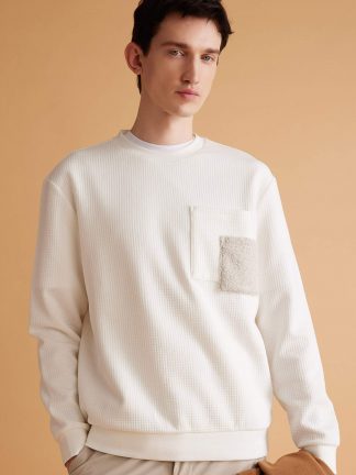 سویشرت مردانه سفید دفکتو تصویر ۱