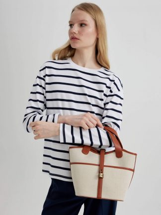 کیف دستی زنانه قهوه ای دفکتو تصویر ۱