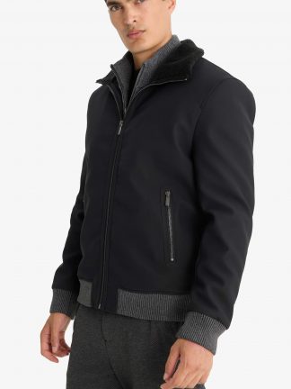 کاپشن مردانه مشکی دفکتو تصویر ۱