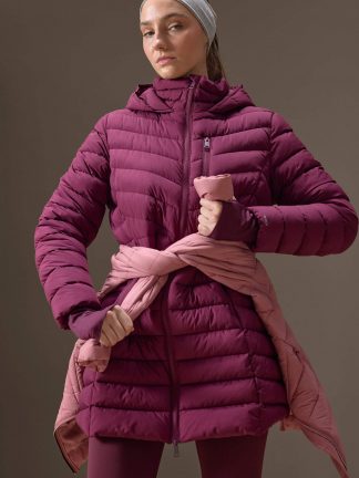 کاپشن زنانه زرشکی دفکتو تصویر ۱