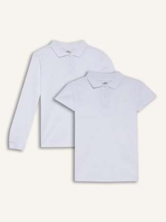 پولوشرت دخترانه سفید دفکتو تصویر ۱